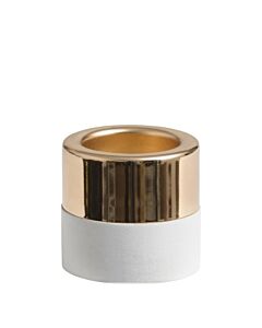 Yankee Candle White Wood & Metal Gold Tea Light Holder